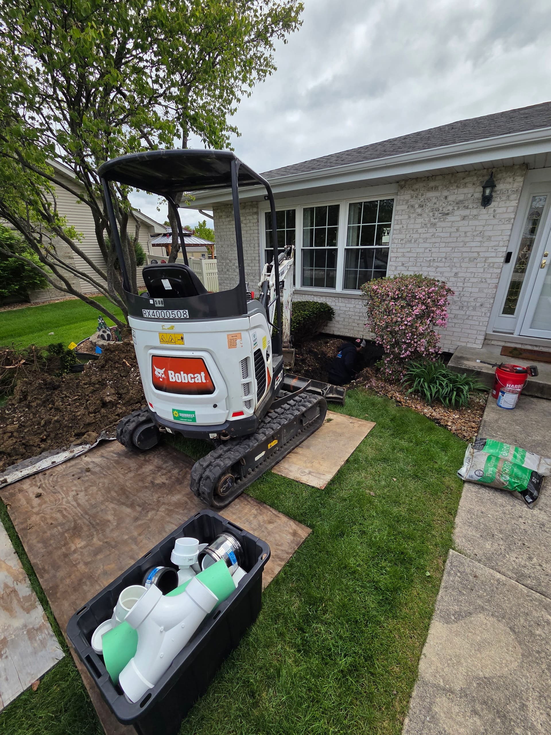 Failed Cast Iron Sewer Line Replacement at a Residential Home image