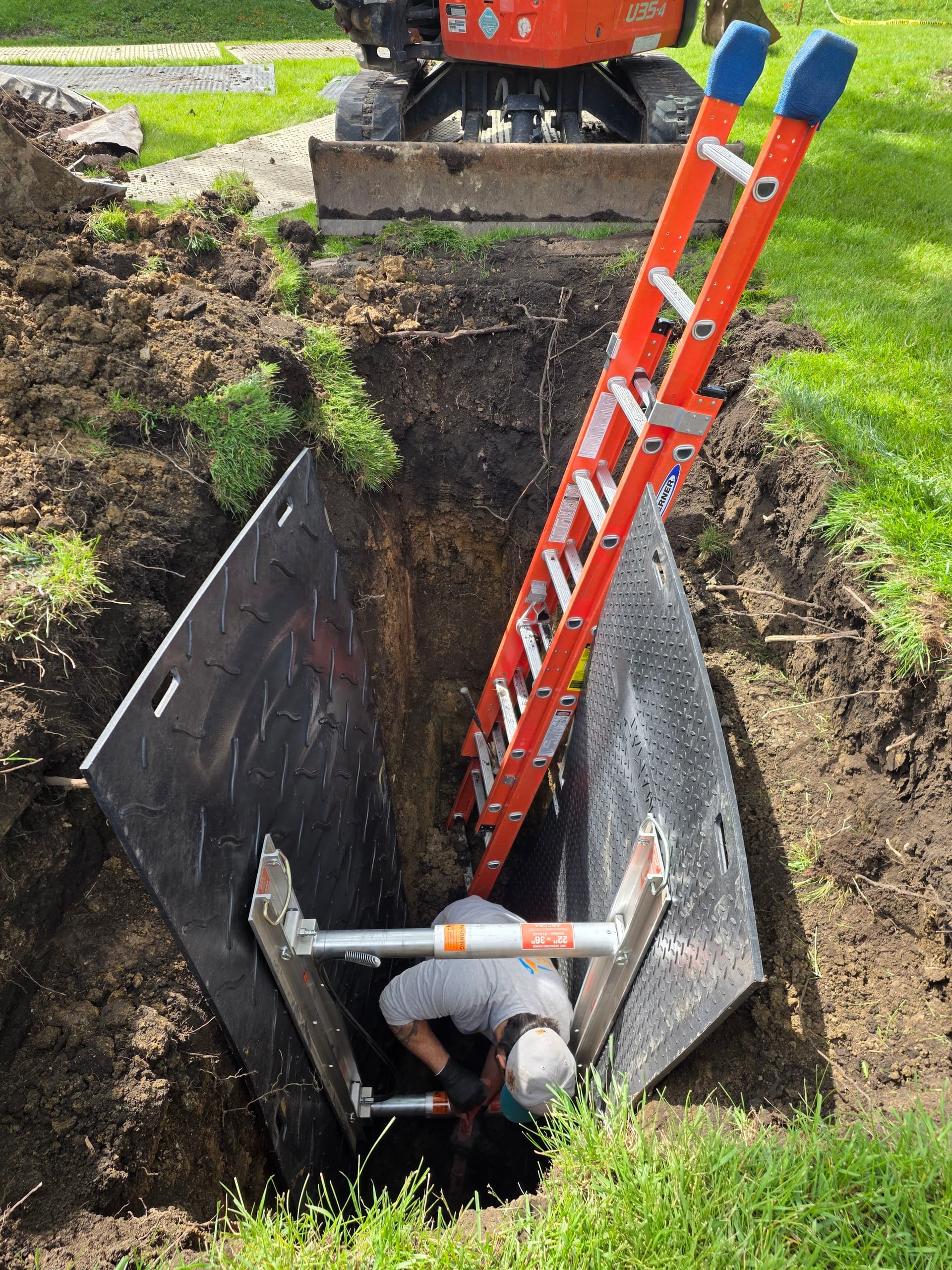 Gallery photos for Sewer Line Relocation Goes 12 Feet Deep to Hit the City Main: Image #1