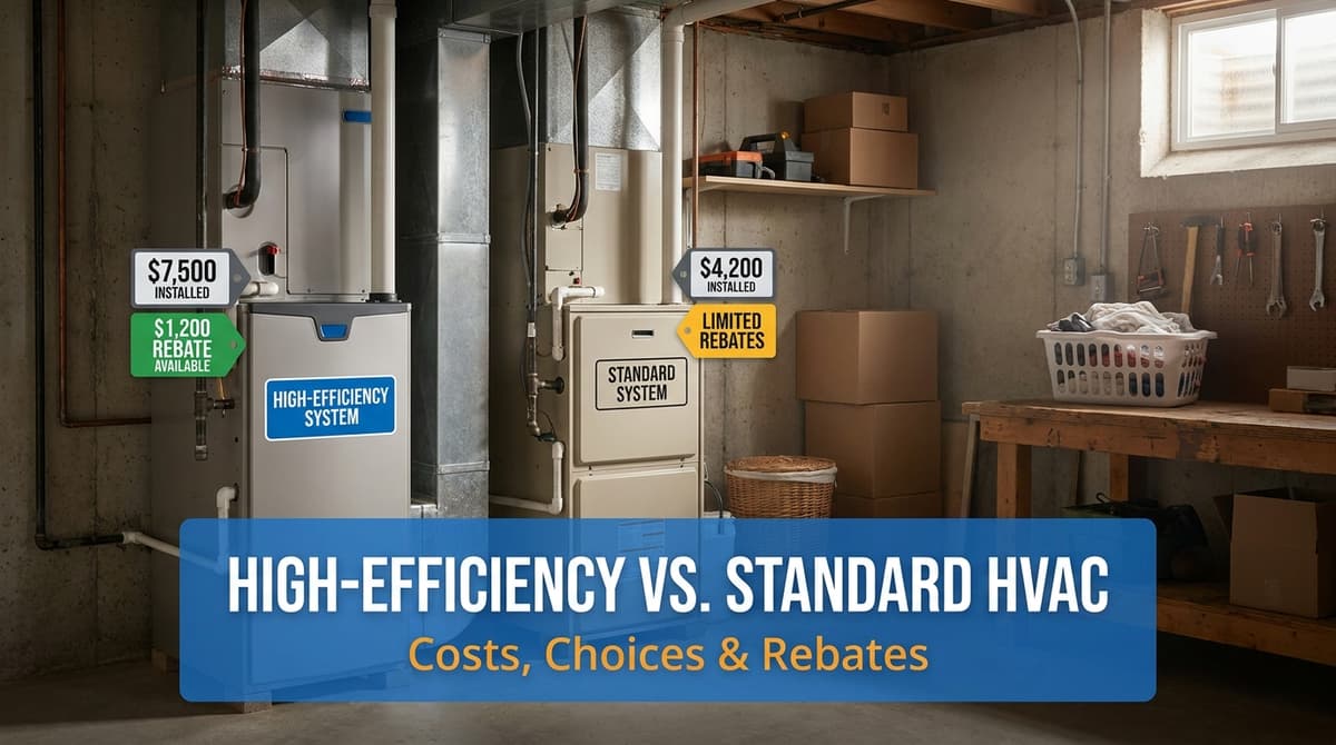 High-Efficiency vs. Standard HVAC: Costs, Choices & Rebates image